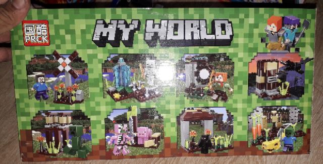 Lắp ráp 1 hộp Lego_Minecraff MyWord 63025 có nhiều chi tiết bằng nhựa ABS