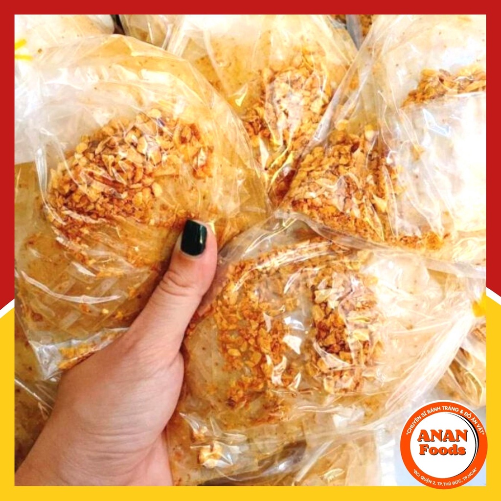 Bánh Tráng Muối Nhuyễn Phơi Sương Xì Ke Tây Ninh Trộn Tỏi Xike 50gr ANANFOODS XKTN50-05 BỊCH