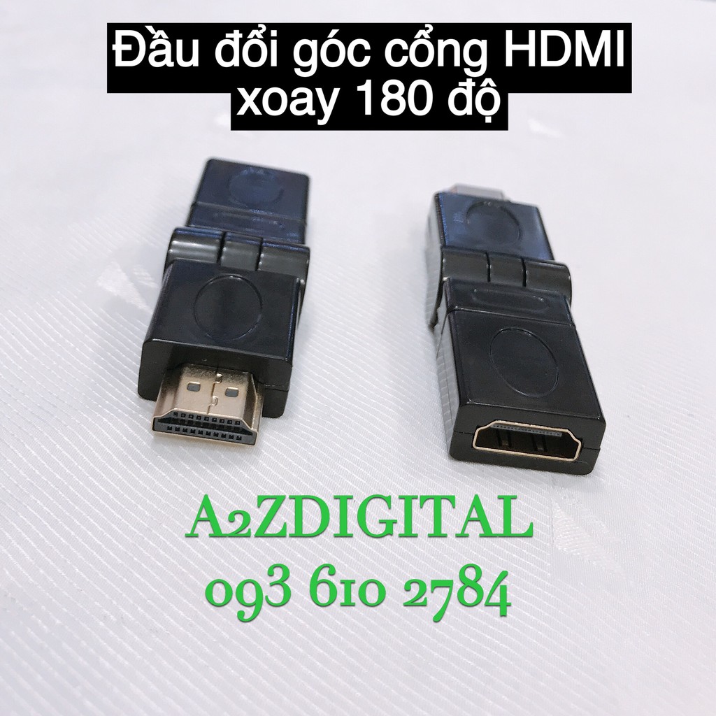 ĐẦU ĐỔI GÓC CỔNG HDMI XOAY 180 ĐỘ