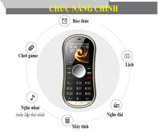 Điện thoại mini Spinner nhỏ gọn