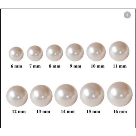 gói 10-25-50gam hạt châu,hạt cườm,hạt bẹt nhựa KHÔNG LỖ size 4-5-6-8-10mm màu kem