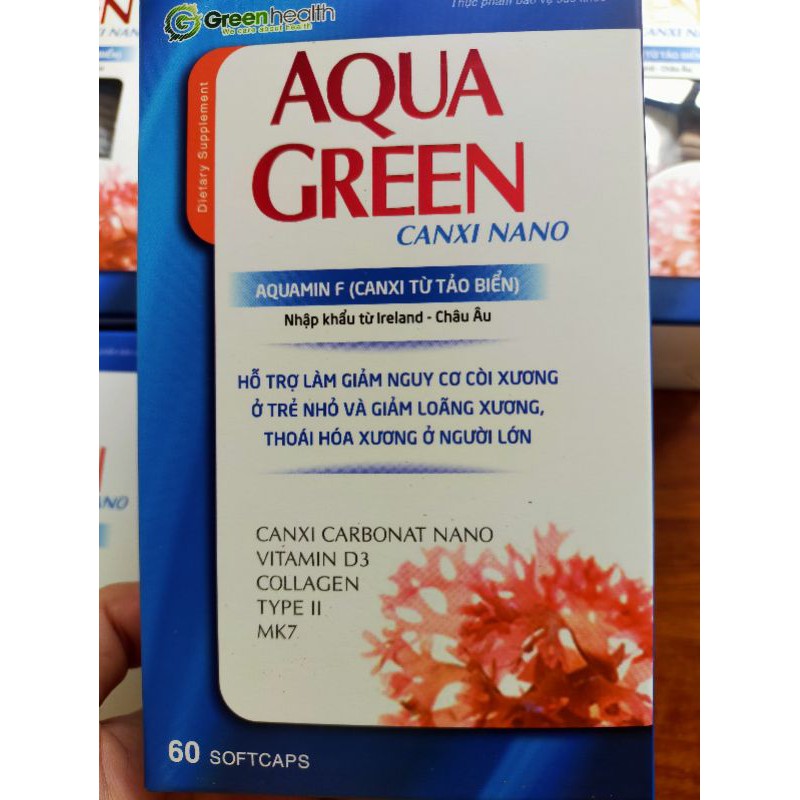 Canxi NANO AQUA GREEN giảm nguy cơ còi xương ở trẻ, giảm loãng xương ở người lớn.