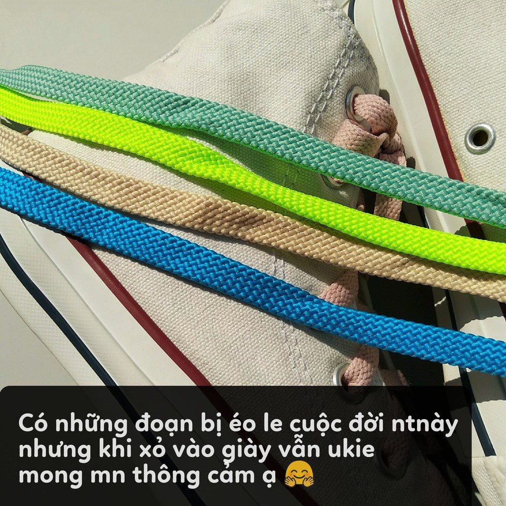 10mm 140cm 160cm (Phần 2) Dây giày thể thao sneaker 2 lớp nhiều màu sắc dài 1m4 1m6 nike aj aj1 jd jd1 sb dunk