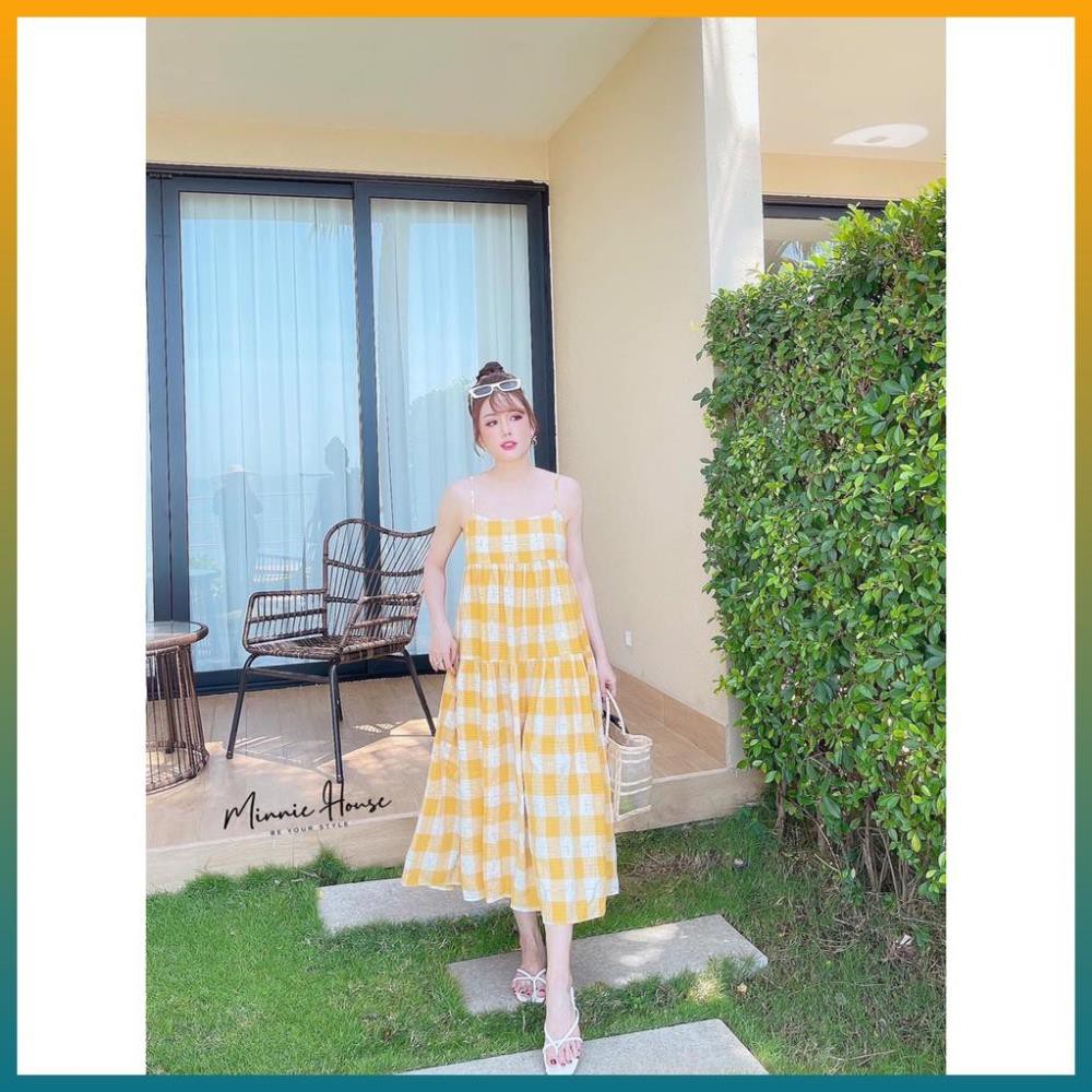 Set Nữ, Set Váy 2 Dây Kẻ Caro Siêu Xinh Siêu Cute Hàng QC Đẹp Loại 1 | BigBuy360 - bigbuy360.vn