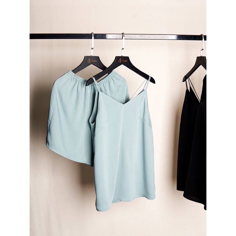 [Limited] Vella Fashion - Đồ bộ ngắn hai dây chất lụa satin mịn màng mét mẻ VB21138