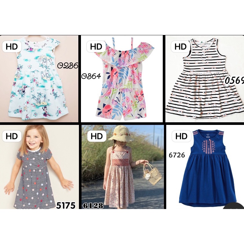 ĐẦM/VÁY BÉ GÁI TỪ 5 - 6T TUỔI (19 - 25KG) XUẤT KHẨU RẺ ĐẸP