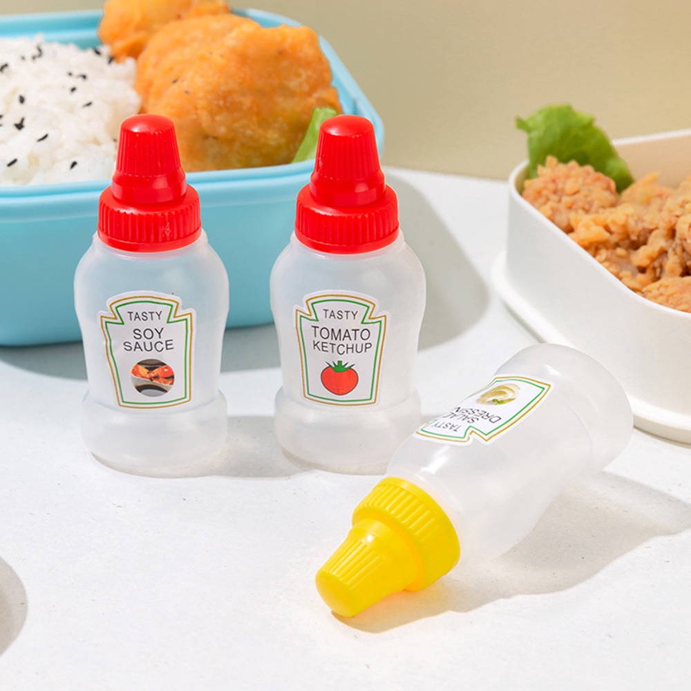 Set 4 Hũ Nhựa Mini Đựng Nước Sốt / Gia Vị Tiện Dụng Cho Nhà Bếp