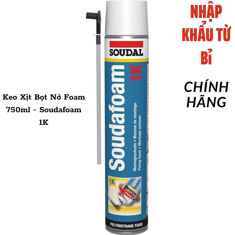Foam trám tường bọt nở Soudal  750 ml