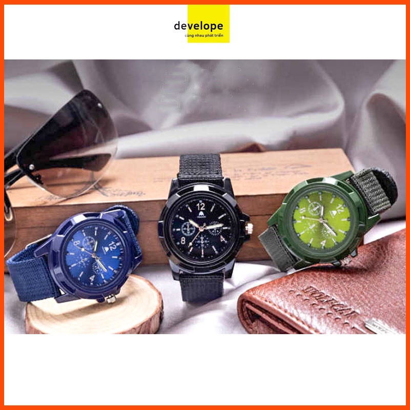 Đồng hồ nam nữ SWISS ARMY/ GEMIUS ARMY dây dù, kiểu dáng quân đội, chống nước