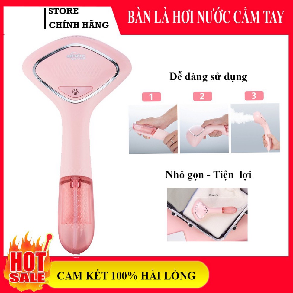 Bàn Là Hơi Nước Cầm Tay, Bàn Ủi Mini-Phun Sương Dày Đặc Xóa Tan Vết Nhăn , Làm Nóng Chỉ Sau 24 Giây- Bảo Hành 1 Đổi 1
