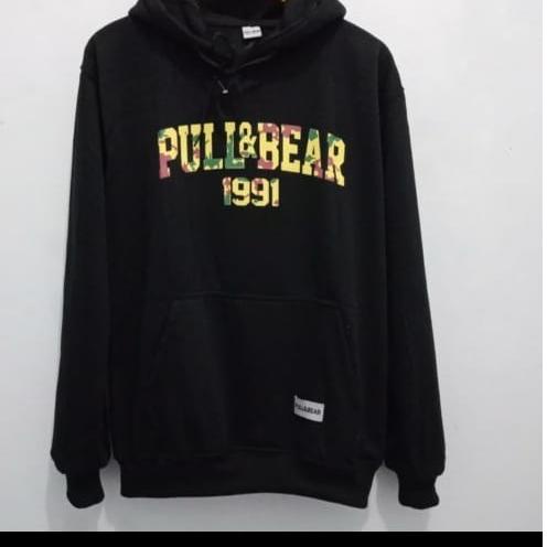 Áo Khoác Hoodie Chui Cổ Nam Nữ PULL N BEAR ARMY / COTTON Lông Cừu / Thương Hiệu Thời Trang