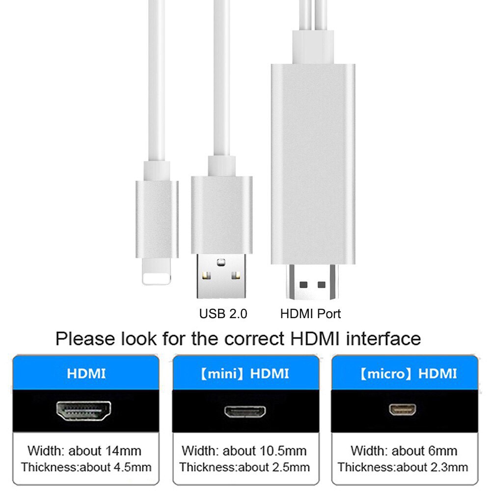 Cáp HDMI Iphone Kết Nối Sang TiVi Chất Lượng HD