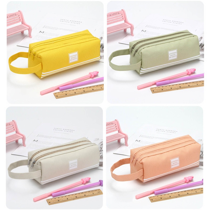 Túi Đựng Bút Bằng Vải Canvas Sức Chứa Lớn Sắp Xếp Gọn Gàng Cho Học Sinh / Văn Phòng
