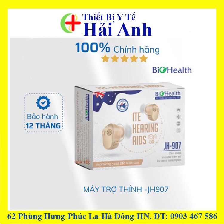 MÁY TRỢ THÍNH không dây ITE Biohealth JH-907 - Máy điếc, Tai nghe trợ thính cho người già CHÍNH HÃNG.