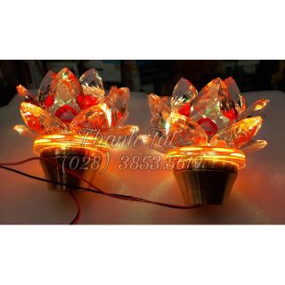 ✨ đèn thờ pha lê rời gắn chân đồng