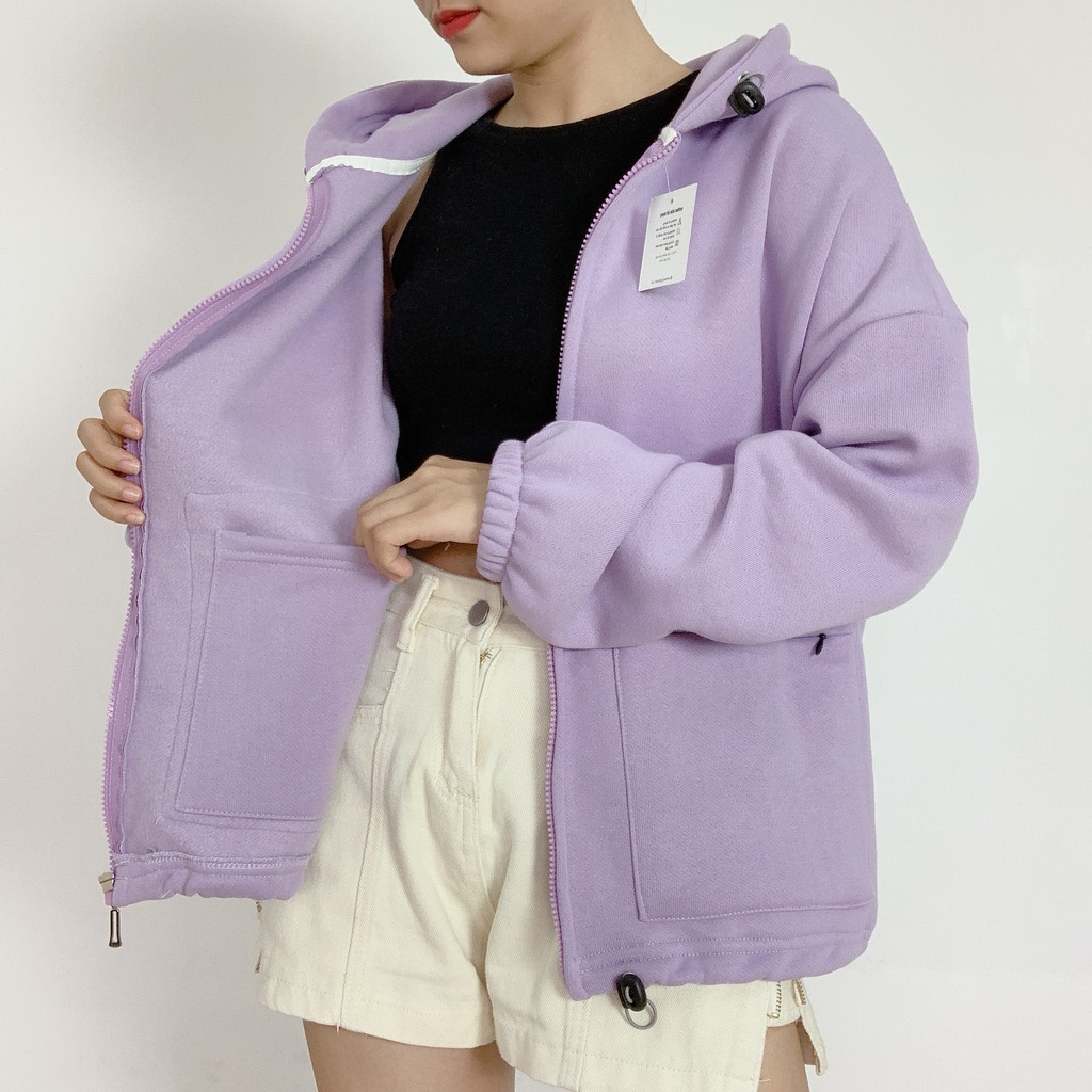 Áo khoác nữ nỉ chống nắng form rộng Popy ulzzang unisex -Gooan | BigBuy360 - bigbuy360.vn