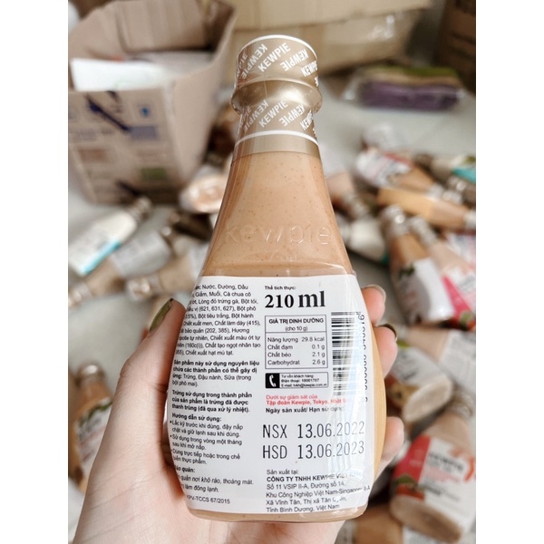 NƯỚC XỐT KEWPIE CÁC LOẠI 210ml- trộn salad- nước chấm- ướp gia vị