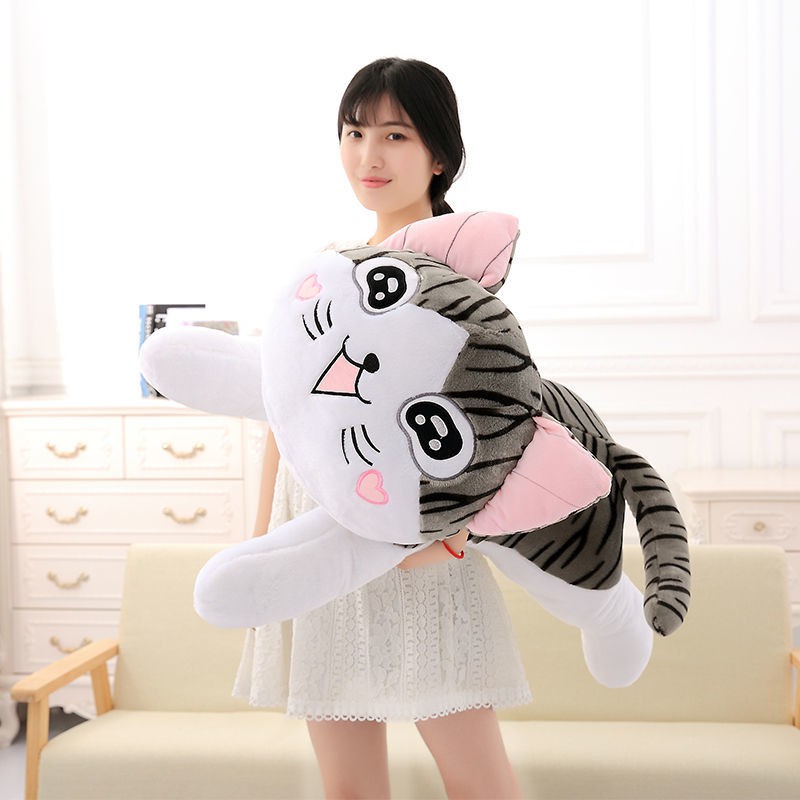 Đồ chơi sang trọng lớn dễ thương búp bê Cheese cat doll gối mèo con ngọt ngào riêng tư