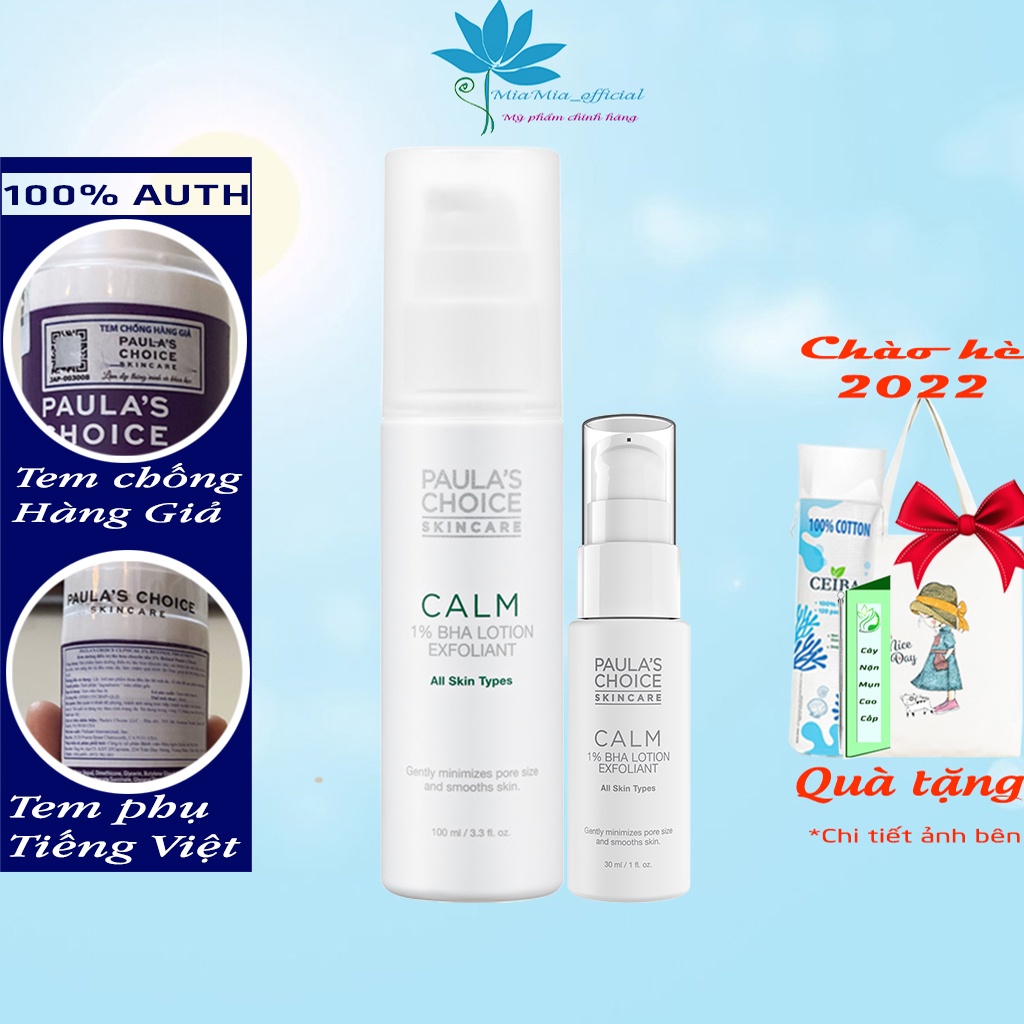 Tẩy Tế Bào Chết 1% BHA Paula Choice Tẩy Da Chết Paula's Choice 1% BHA Calm Redness Relief Lotion Exfoliant Chống Lão Hóa