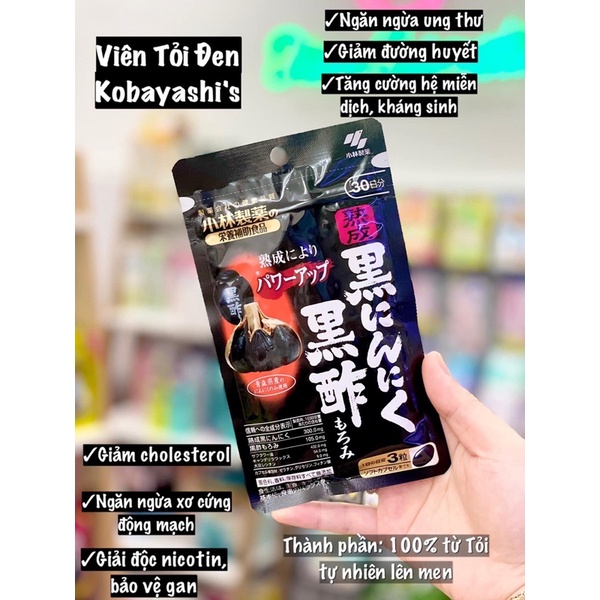 Tỏi Đen Dạng Viên Kobayashi 90 viên