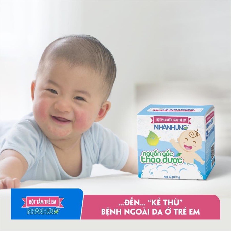 (CHÍNH HÃNG) Bột pha nước tắm trẻ em Nhân Hưng