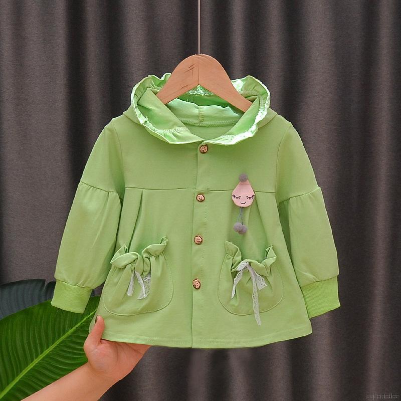 Áo khoác cotton có khóa kéo kiểu dáng hoạt hình đáng yêu cho bé
