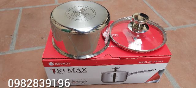 QUÁNH CHỐNG DÍNH INOX ĐÁY LIỀN ELMICH TRIMAX 3783 14CM,16CM INOX ELMICH