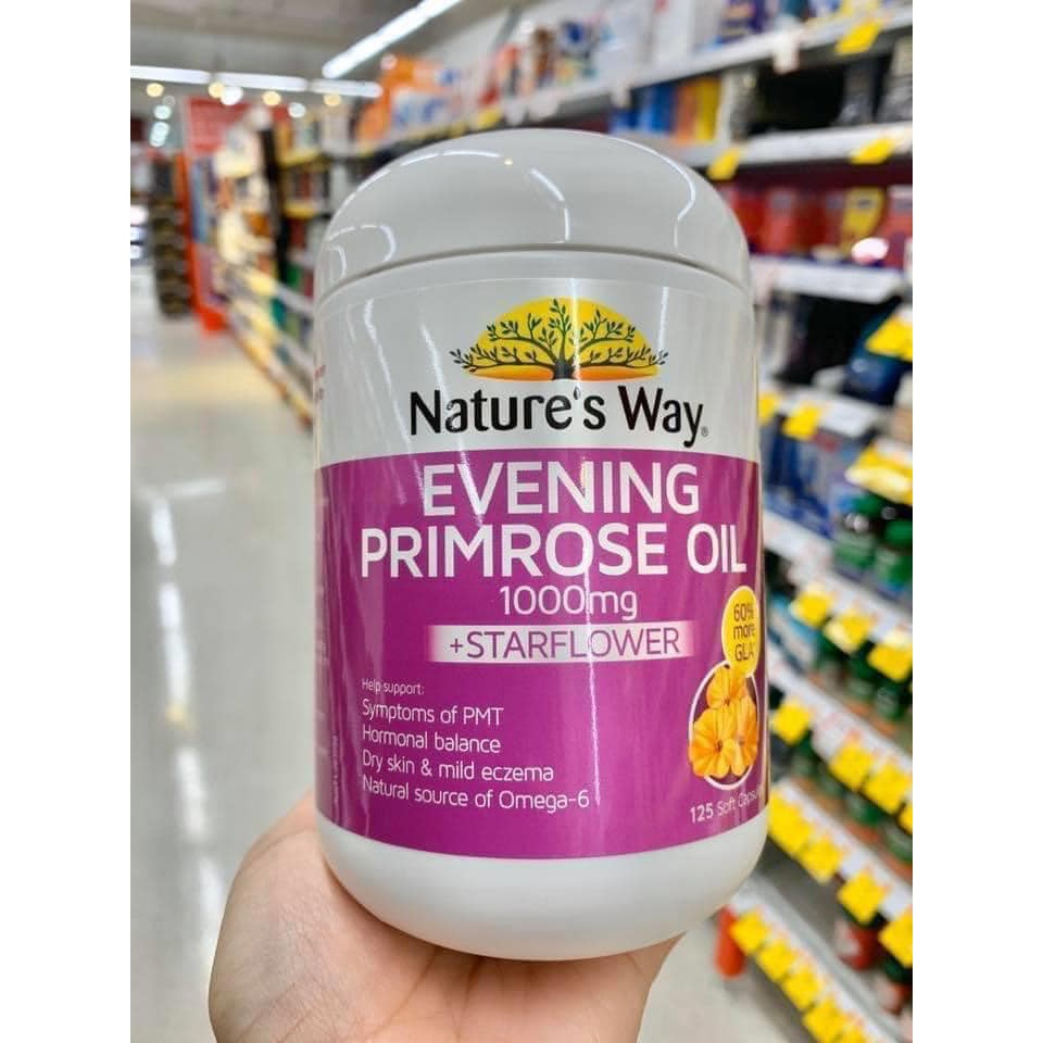 Tinh dầu Hoa Anh Thảo Nature’s way Evening Primrose Oil 1000mg của Úc