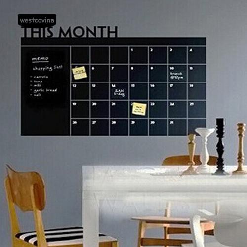 Giấy dán tường hình lịch tháng có thể viết phấn