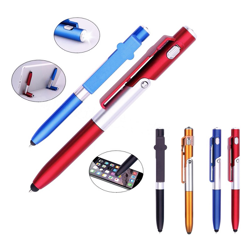 Bút Bi Cảm Ứng Điện Dung 4 Trong 1 Có Đèn Led Tiện Dụng