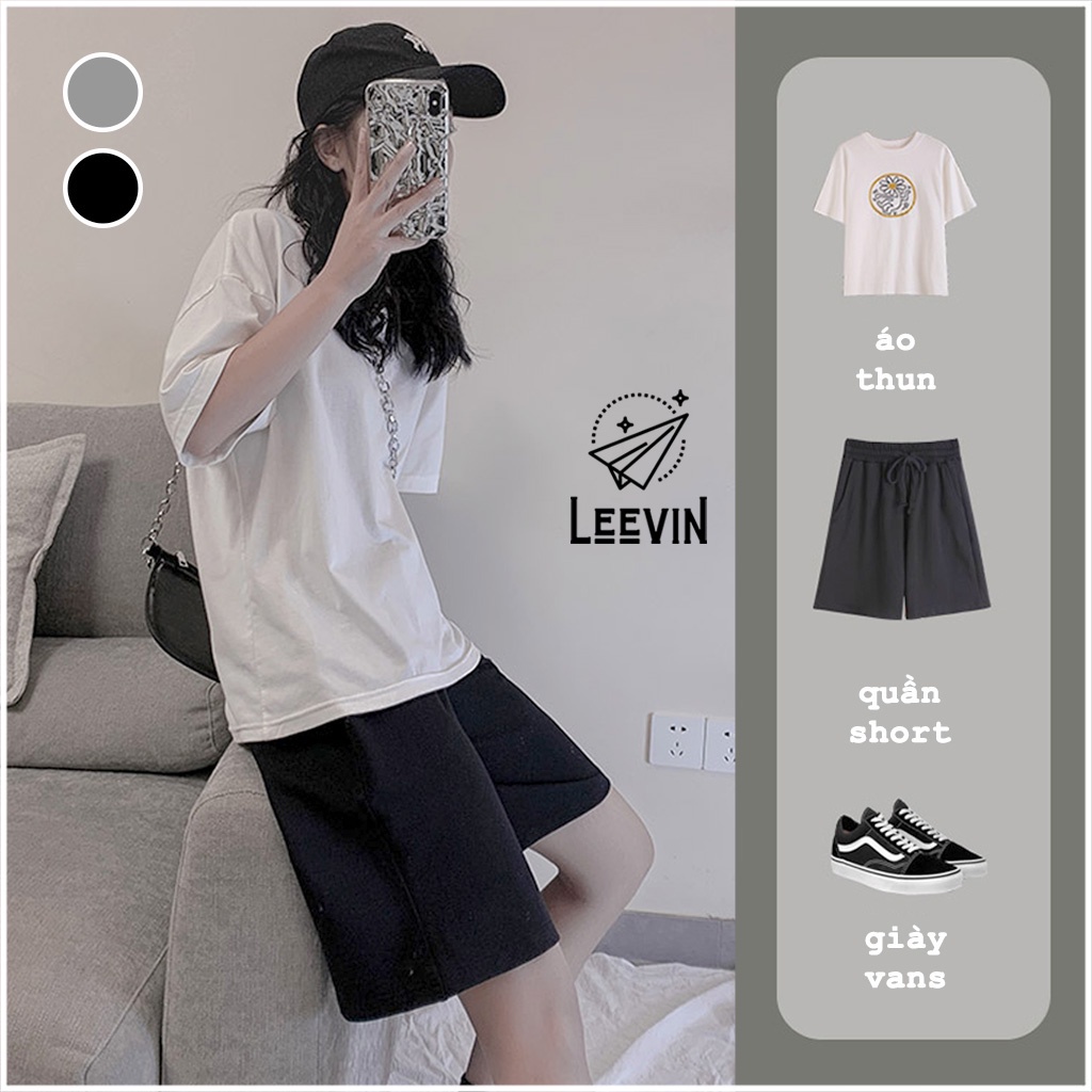 Quần Short nam nữ Basic Unisex co dãn trơn đẹp phong cách đường phố