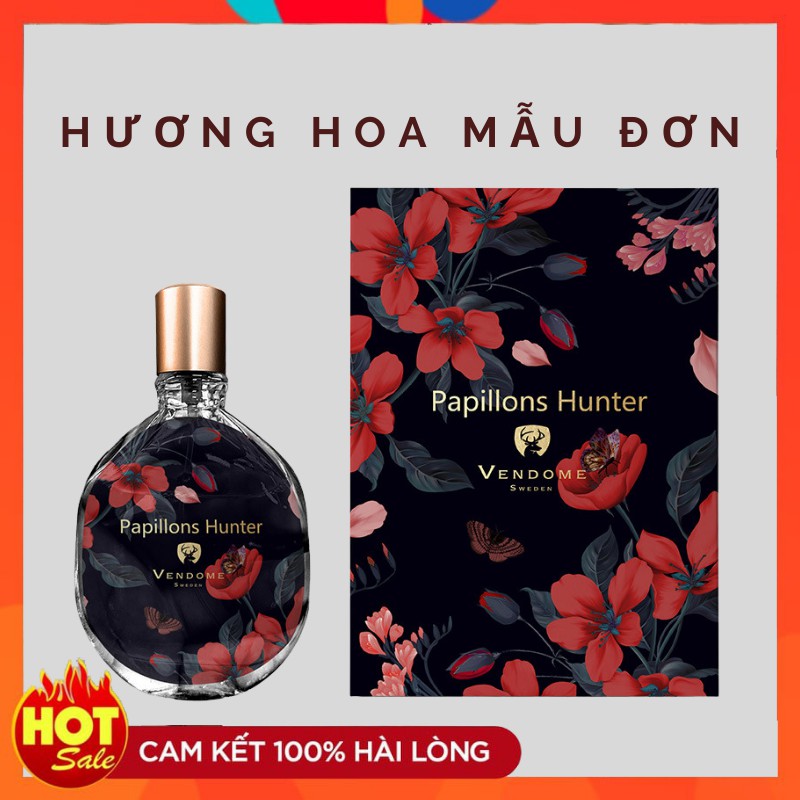 Nước Hoa Nữ Vendom Papillons Hunter 75ml Hương Thơm Sang Trọng, Quyến Rũ, Thơm Lâu 12h Nước Hoa Nội Địa