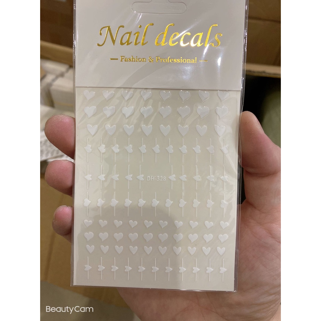 STICKER TRANG TRÍ NAIL MÃ TIM  MỚI