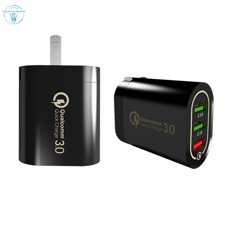 Cốc Sạc Nhanh 3 Cổng Usb 3.0 Cho Điện Thoại