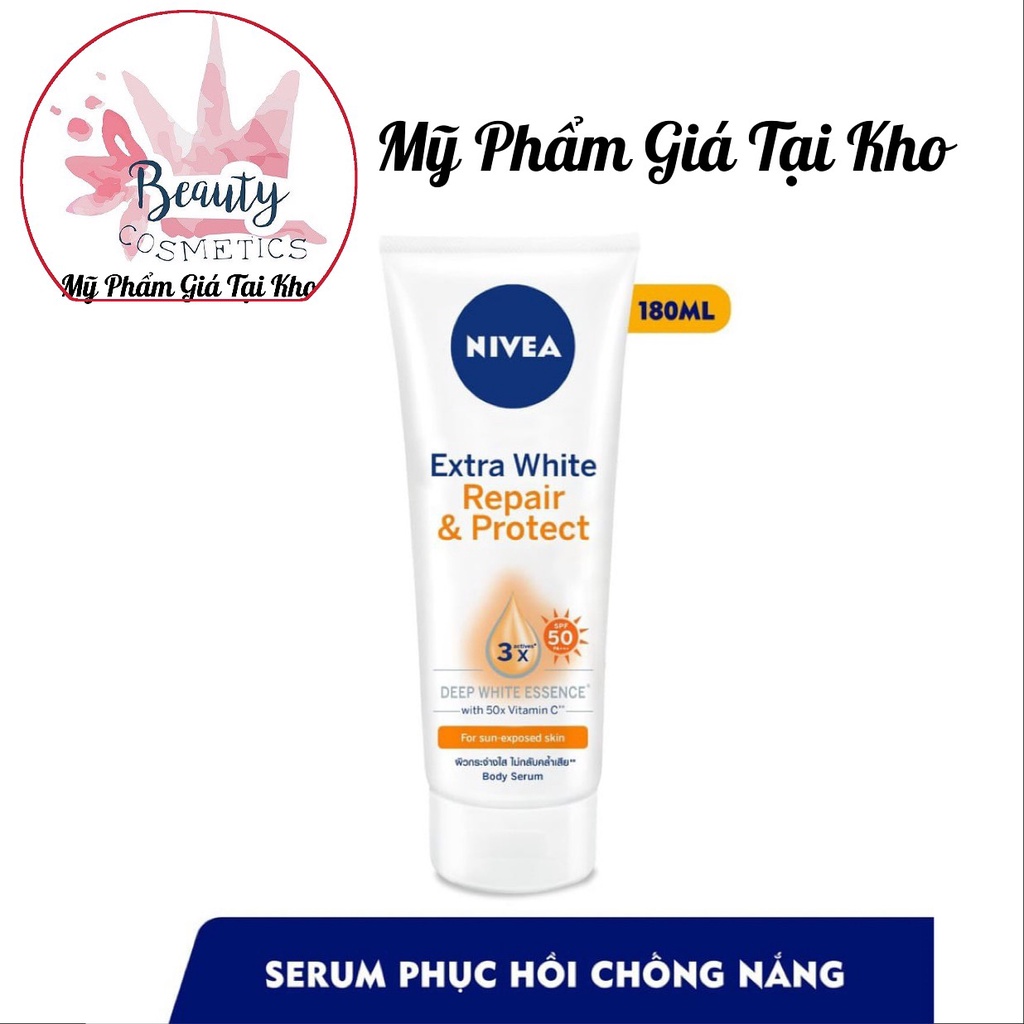 inh chất dưỡng thể dưỡng trắng NIVEA ban ngày giúp phục hồi &amp; chống nắng SPF50 (180ml)