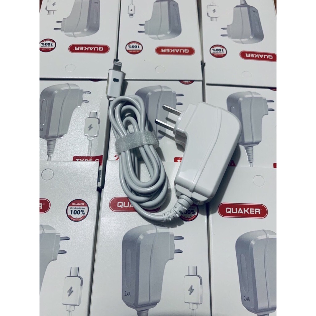 Bộ Sạc Nhanh QUAKER  cho iphone/samsung - Hàng chính Hãng