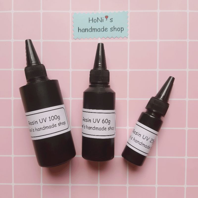 Keo Resin UV cứng trong suốt 100g phủ bóng đất sét, làm trang sức handmade