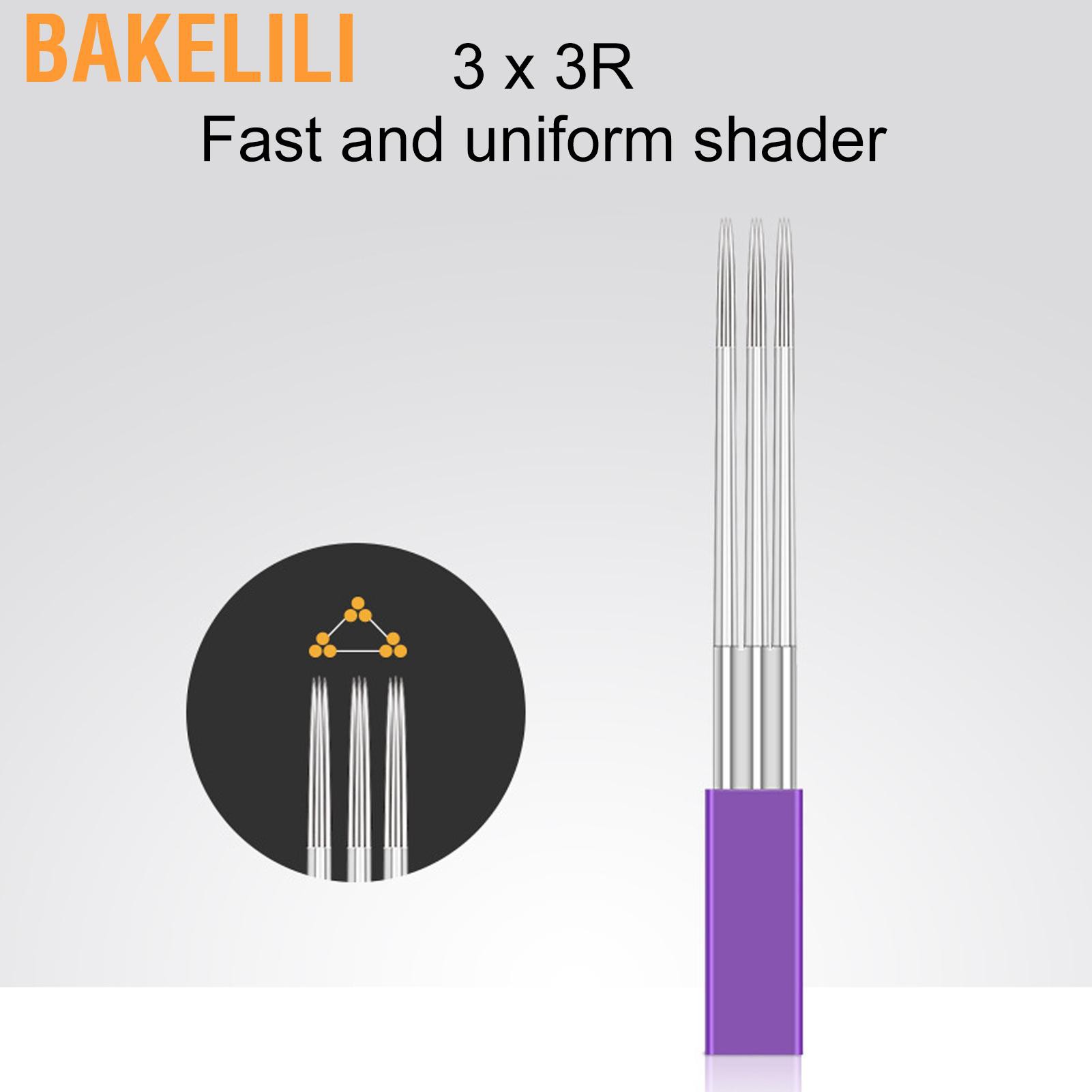 Bakelili Microblading Accessory  Professional Needle Fast Coloring Eyebrow Shader Tattoo (3 x 3R)