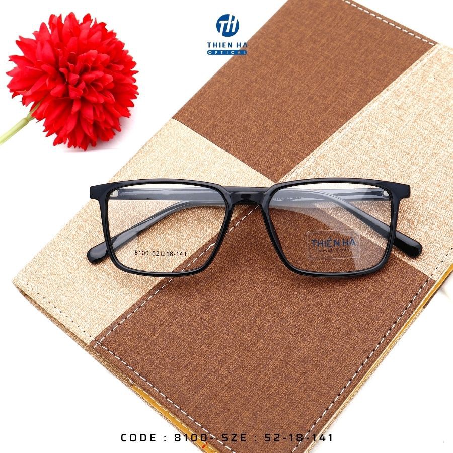 Gọng kính cận vuông THIÊN HÀ OPTICAL chất liệu nhựa nhẹ,trẻ trung dễ đeo unisex nhiều màu TH8100
