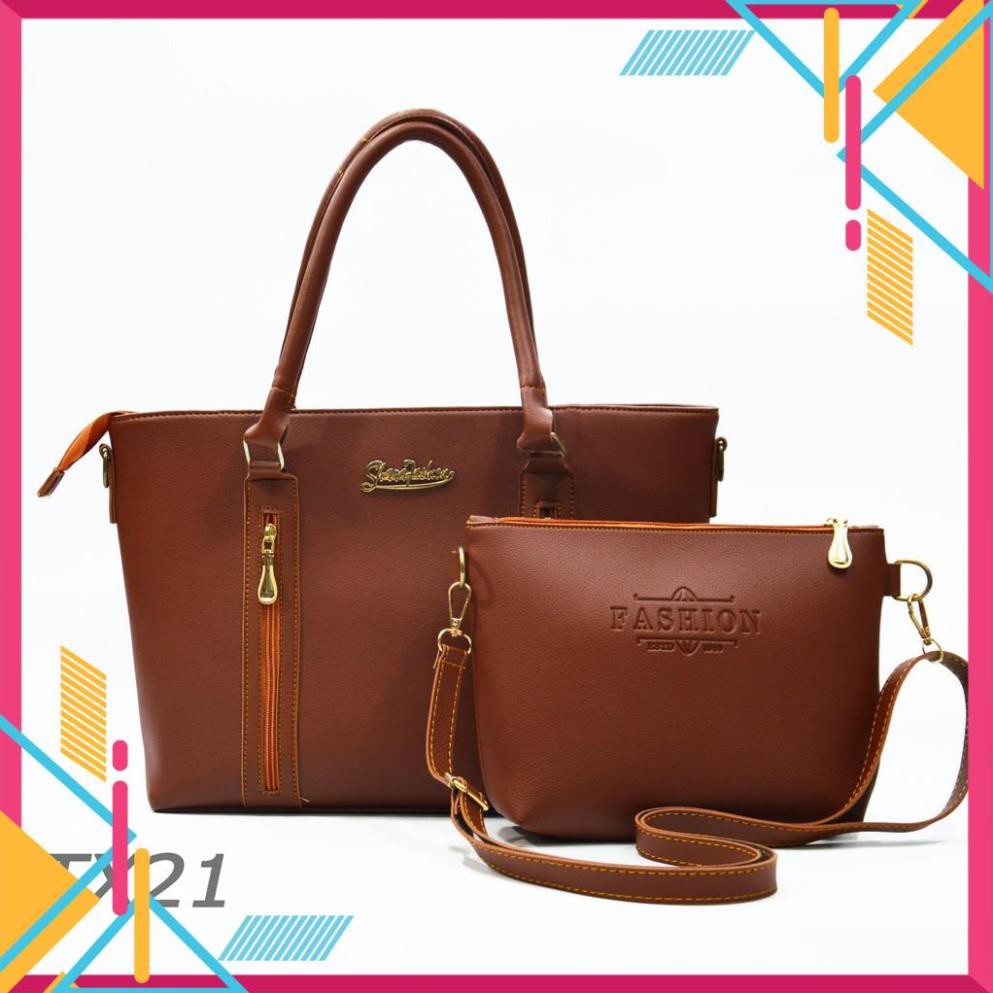 Bộ Túi Xách Nữ Thời Trang Cao Cấp - 2 Dây Kéo