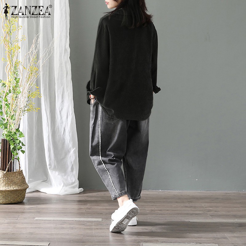 Áo khoác ZANZEA tay dài cổ bẻ thời trang Hàn Quốc cho nữ | BigBuy360 - bigbuy360.vn