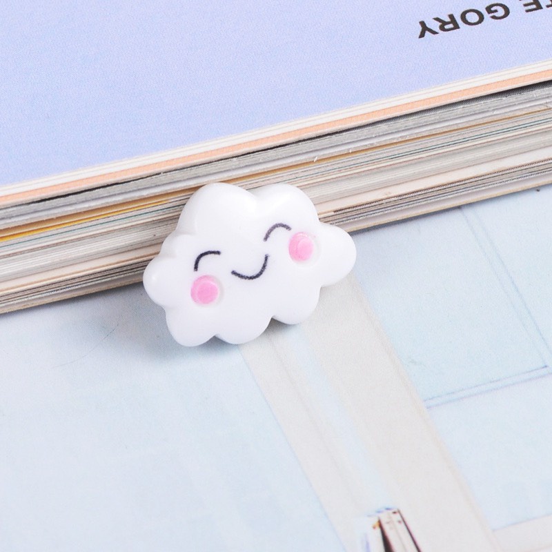 Charm (C303) slime/ Dụng Cụ Charm Trang Trí [Ko Keo &amp; Nút] Hình Đám Mây xinh xắn - 01 Cái