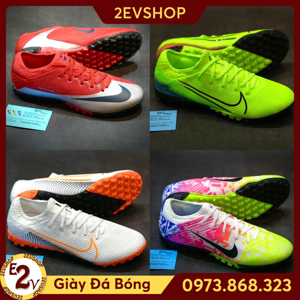 [Tặng Tất/Túi] Giày Đá Bóng 𝗧𝗙 𝗠𝗲𝗿𝗰𝘂𝗿𝗶𝗮𝗹 𝗩𝗮𝗽𝗼𝗿 Đủ Màu Đã Khâu Bền Đẹp " ˇ P : $