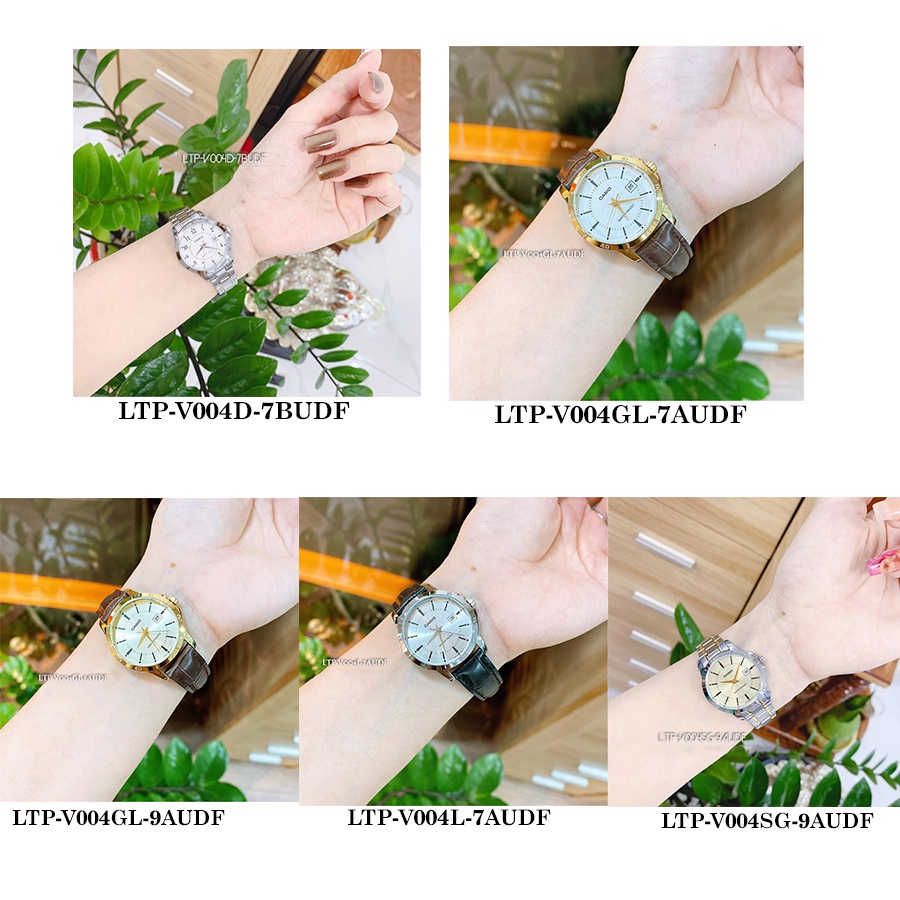 Đồng hồ nữ dây da chính hãng Casio Anh Khuê LTP-V004