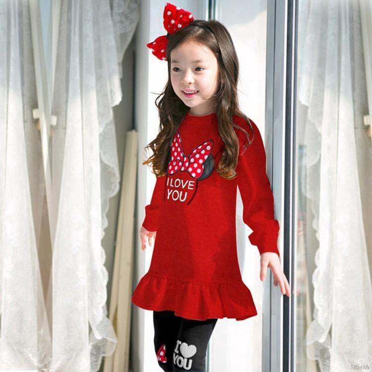 Bộ đồ hoạ tiết Mickey cho bé gái