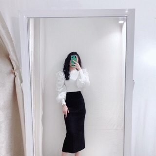 Ảnh Thật - Chân váy len basic
