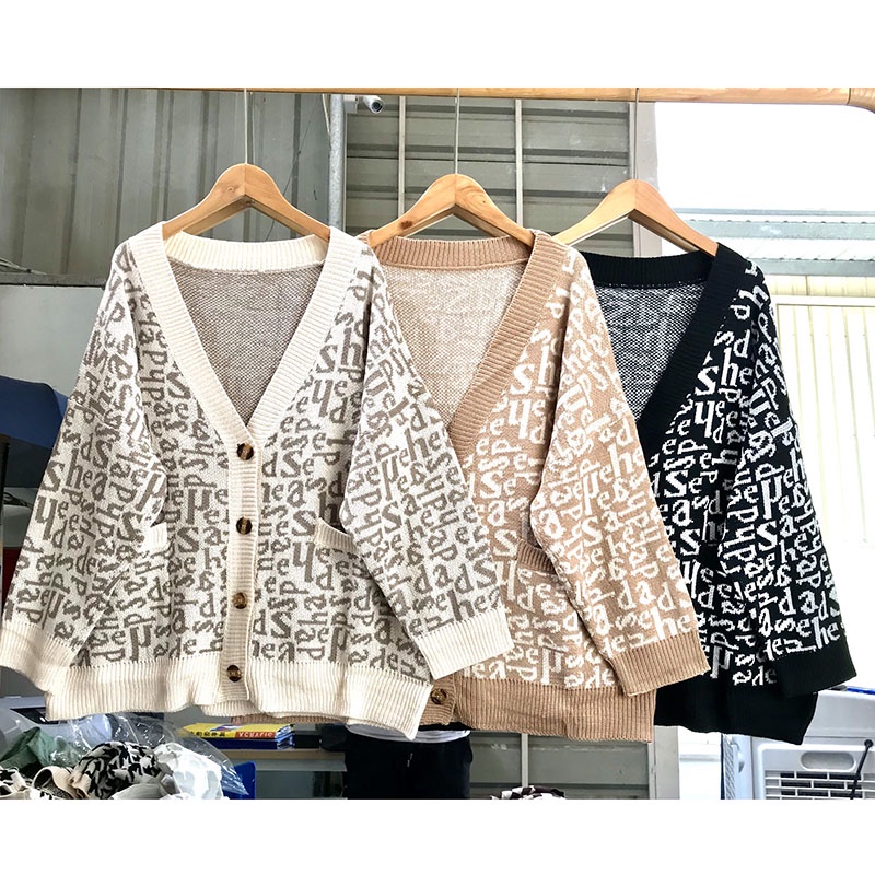Áo Khoác Cardigan Chữ Len Dày M028 ( Ảnh Thật ) | BigBuy360 - bigbuy360.vn