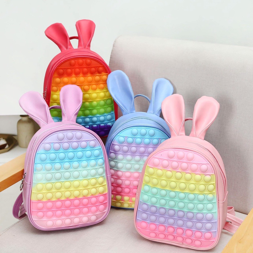 Balo cho bé mầm non từ 1-6 tuổi balo họa tiết hoạt hình balo pop it chống thấm nước chất liệu an toàn cho bé - BL01