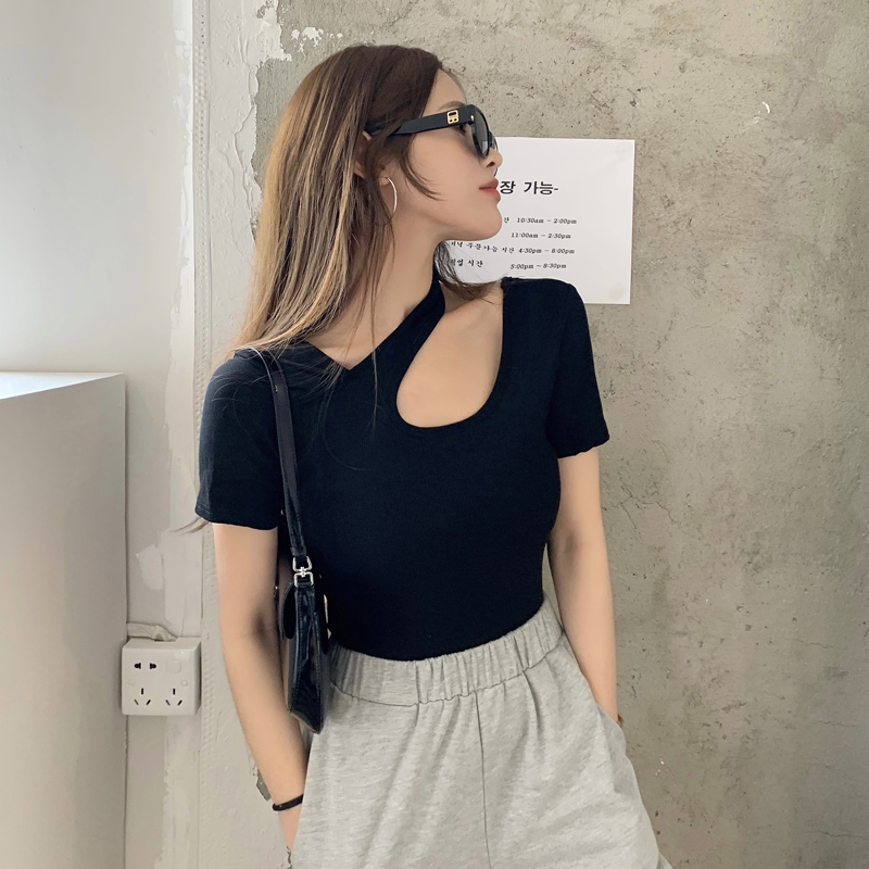 Áo Thun Lửng Tay Ngắn Thời Trang Dành Cho Nữ