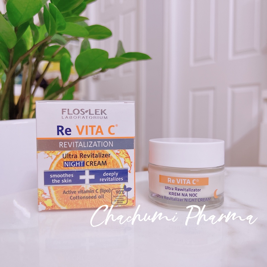 Kem dưỡng trắng ban đêm Floslek Re Vita C, dưỡng ẩm chuyên sâu, mờ thâm nám, trẻ hóa da 50ml